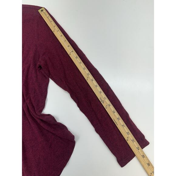 Old Navy Womens Top Size XL Maroon Heathered Long Sleeve Round Neck Soft - Picture 8 of 10